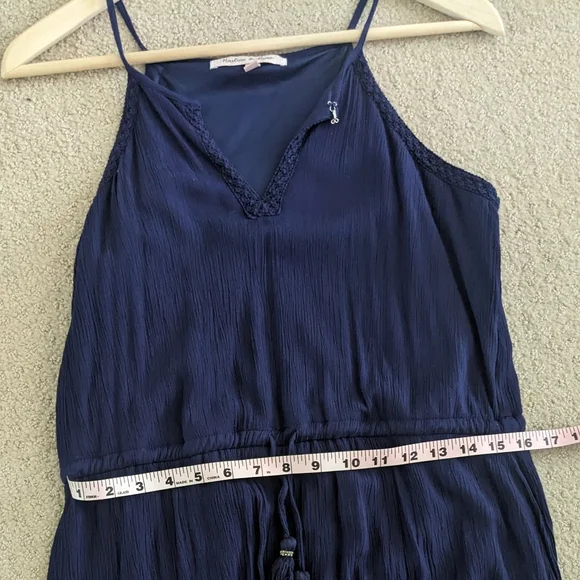 Navy Blue Halter Maxi Dress - Picture 9 of 9